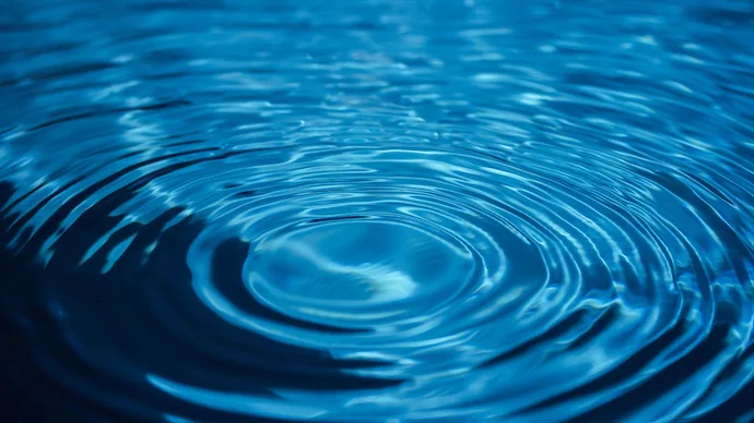 Water ripples in royal blue